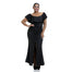 6XL Plus Size Elegant Ruched Ruffle Off Shoulder Dress - 200000347 Find Epic Store