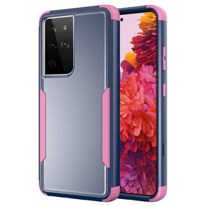 Shockproof Bumper Transparent TPU Phone Case For Samsung Galaxy S21/S21 Plus/S21 Ultra - 380230 For Galaxy S21 / Blue Pink / United States Find Epic Store