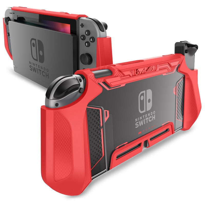 For Nintendo Switch Case MUMBA Series Blade TPU Grip Protective Cover Dockable Case Compatible with Console & Joy-Con Controller - 200003126 United States / Red Find Epic Store