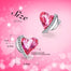 Luxury Noble Pink Crystals Stud Earrings for Women Heart Angel Wings Earrings Wedding Party Jewelry Gift - 200000171 Find Epic Store