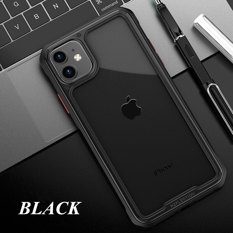 Shockproof Silicone Case For iPhone 11/11 Pro/Pro Max - Hard PC Clear - 380230 for iPhone 11 / Black / United States Find Epic Store
