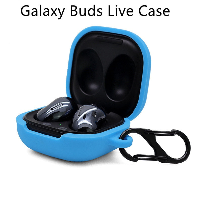 Case for Samsung Buds live/Pro Cover Shell Accessories Earphone Protector Anti-drop Shockproof Soft Silicone for Samsung Galaxy - 200001619 United States / Sky blue live Find Epic Store