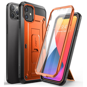 For iPhone 12 Case 12 Pro Case 6.1"(2020) UB Pro Full-Body Rugged Holster Cover with Built-in Screen Protector&Kickstand - 380230 PC + TPU / Orange / United States Find Epic Store