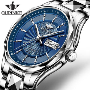 Top Brand Business Luxury Steel Waterproof Auto Mechanical Watch - 200033142 blue face / United States Find Epic Store