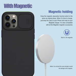 Lens Protection for iPhone 12 Pro Max Case Silky Magnetic Adapt Magsafe Silicone PC Phone Back Cover for iPhone 12 Pro - 380230 for iPhone 12 / Black With Magnetic / United States Find Epic Store
