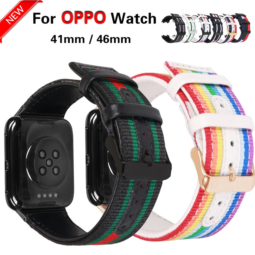 41mm 46mm Watch Strap for OPPO Watch 46mm Nylon Band Replacement Bracelet for OPPO Watch 41mm Braided Fabric Band Watch Band - 200000127 Find Epic Store