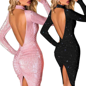 Sexy Sequin Backless Dress - 200000347 Find Epic Store