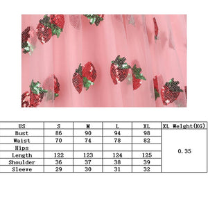 Sexy V-Neck Belt Strawberry Dress - 200000347 Find Epic Store