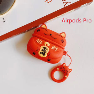 Lucky Cat For Airpods Pro 2 1 Case Silicone Cute Wireless Bluetooth Headset Headphone Air pod For Apple Airpods Pro/2/1Cases - 200001619 United States / 1- Lucky Cat Find Epic Store