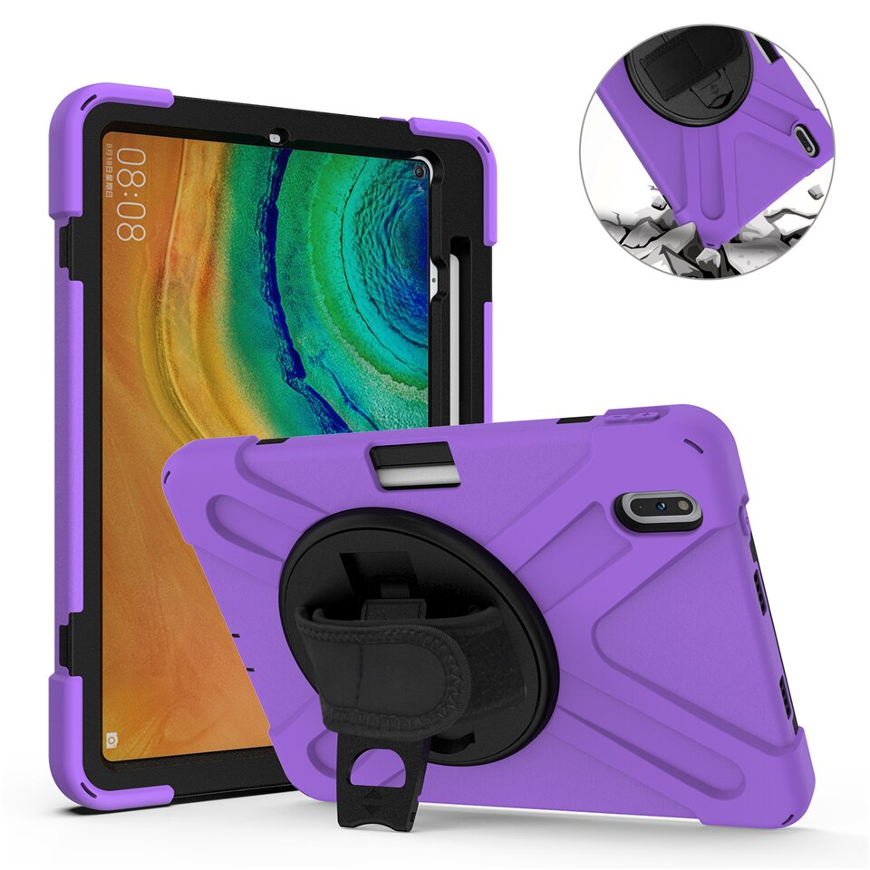 Pad Case For Huawei Matepad Pro 5G 10.8" Matepad 10.4" Matepad 10.8" M6 M5 pro Kickstand Silicone With Shoulder Strap Pad Case - 200001091 Purple / United States / For M5 10.8 Find Epic Store