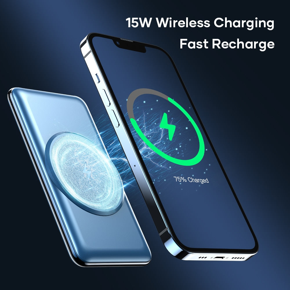 Power Bank For iPhone 13 Magnetic Wireless Charger, 10000mAh with Wireless Fast Charging 15W Wireless Charging Portable Charger - 0 Find Epic Store