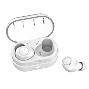 Real Wireless Bluetooth Earbuds Bluetooth 5.0 Binaural Clear Crystal Call Earphone with Charging Box & 100 Hrs Long Standby Time - 63705 White / United States Find Epic Store