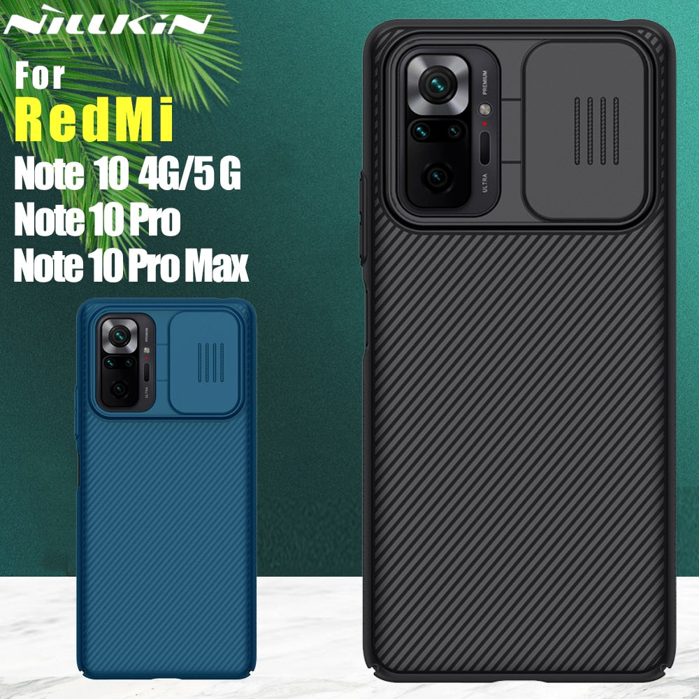 Nillkin for Redmi Note 10 Pro Max 10s Case Slide Camera Lens Protect Privacy Frosted Textured Fiber Cover on XiaoMi Redmi Note10 - 380230 Find Epic Store