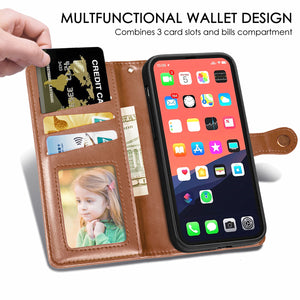 For iPhone 13 Pro Max, iPhone 13 Wallet Case (2021) PU Leather Folio Flip Cover Credit Card Holder Protective Book Folding Case - 380230 Find Epic Store