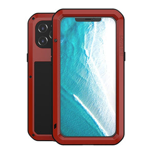 For Apple iPhone 12 Pro Max Case, LOVE MEI Shock Dirt Proof Water Resistant Metal Armor Cover Phone Case for iPhone 12 Mini - 380230 for iPhone 12 ProMax / Red / United States|NO Retail packaging Find Epic Store