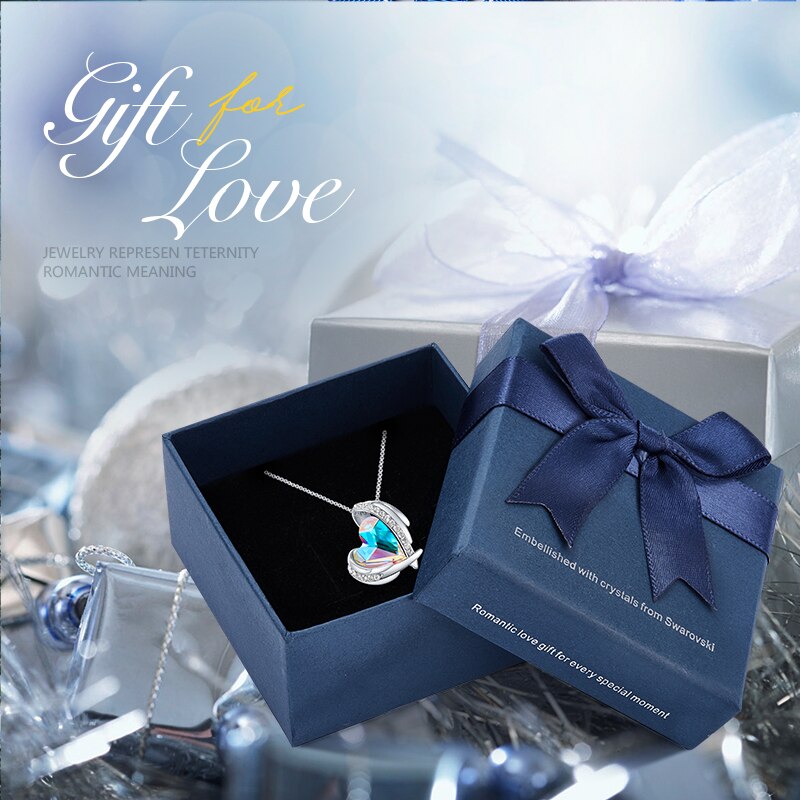 Charming Heart Pendant with Crystal Silver Color - 100007321 AB Color in box / United States Find Epic Store