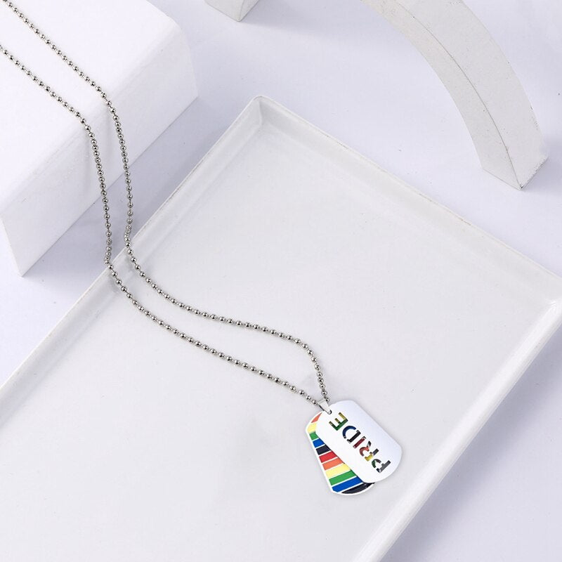 Rainbow Safety Razor Blade Pendant Necklace Rainbow Creativity Hip Hop Lgbt Lesbian Gay Pride Necklaces Jewelry - 200000162 Find Epic Store
