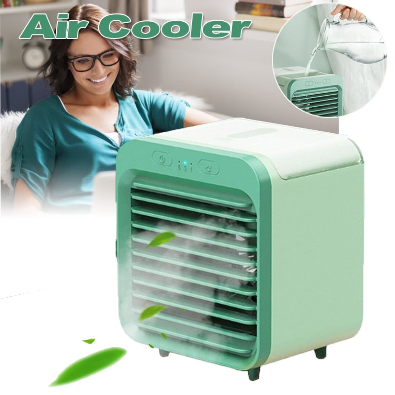 Mini Desktop Air Cooler Fan Portable Air Conditioner Water Cooling Fan Humidifier Purifier Multifunction Summer For Room Office - 618 Find Epic Store