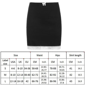 Lace Hem Gothic Y2k Skirt - 349 Find Epic Store