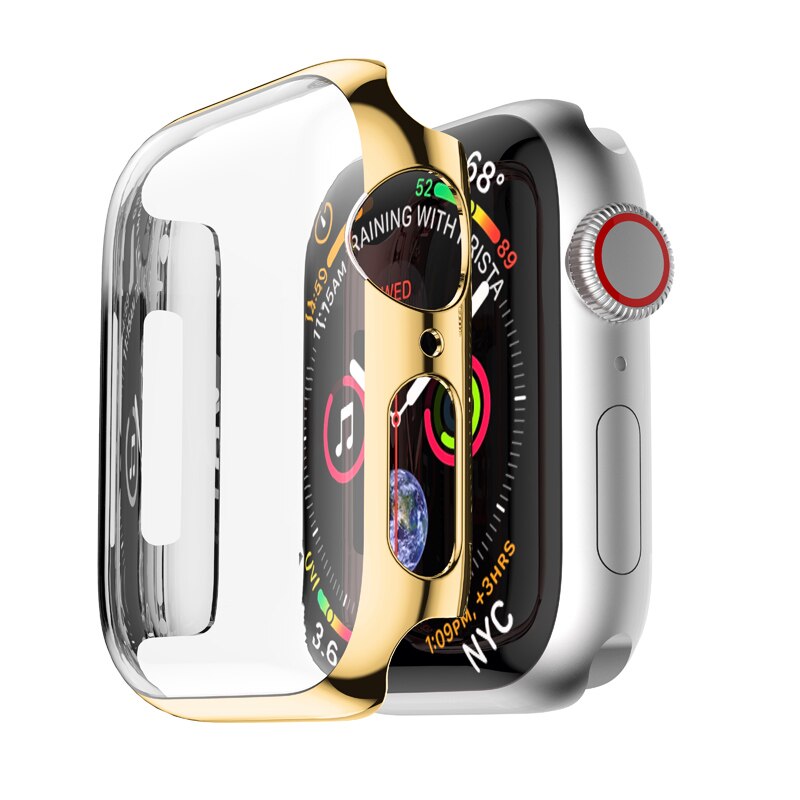 Watch Cover for Apple Watch Series 6 Se 5 4 3 44mm 42mm for IWatch Case 6 5 Se 4 3 40mm 38mm Screen Protector PC Frame Cover - 200195142 United States / gold / 38mm Find Epic Store