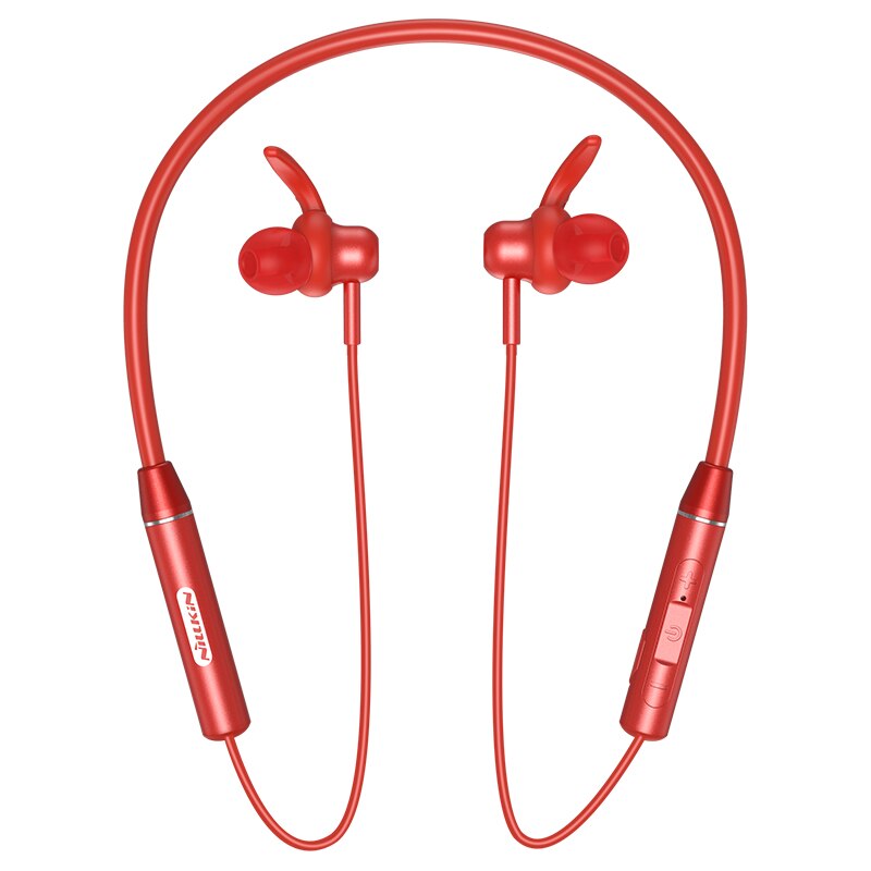 NILLKIN Wireless Magnetic Flexible Neckband Earbud IPX4 waterproof Sport Stereo For iPhone Samsung Xiaomi Bluetooth 5.0 Earphone - 63705 Red Find Epic Store