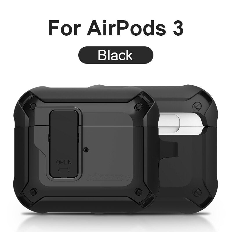 For Airpods Pro Case Wireless Charging Nillkin For AirPods Case TPU PC Cover For AirPods 3 Wireless Earphone With Keychain - 0 United States / Black For 3 Find Epic Store