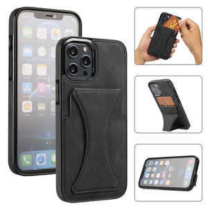 iPhone 7/7 Plus/8/8 Plus/X/XR/XS/XS Max/SE(2020)/11/11 Pro/11 Pro Max/12/12 Pro/12 Mini/12 Pro Max Case - Slim Fit Premium Leather Card Slots with Kickstand Cover - 380230 for iPhone 7 / Black / United States Find Epic Store