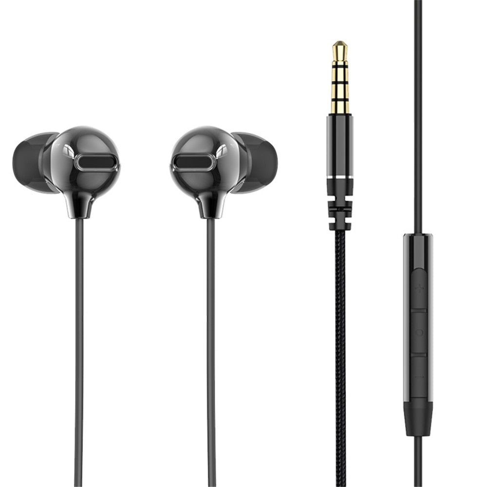 ROCK 3.5mm Immersive Headset In Ear Obsidian Stereo Earphone for iPhone ipad Samsung of Luxury Earbuds With Mic Wired Earphone - 63705 Black / United States Find Epic Store