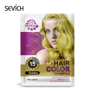 Sevich Hair Dyeing Lotion DIY Hair Styling Coloring Molding Shampoo 5pcs/lot Hair Color Shampoo Fast Hair Dye Shampoo For Women - 200001173 United States / Golden Find Epic Store