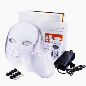 Facial LED Mask with Neck LED Light Korean Photon Therapy Face Beauty Mask Skin Tightening Rejuvenation Brighten Machine Fashion - 200190144 Find Epic Store