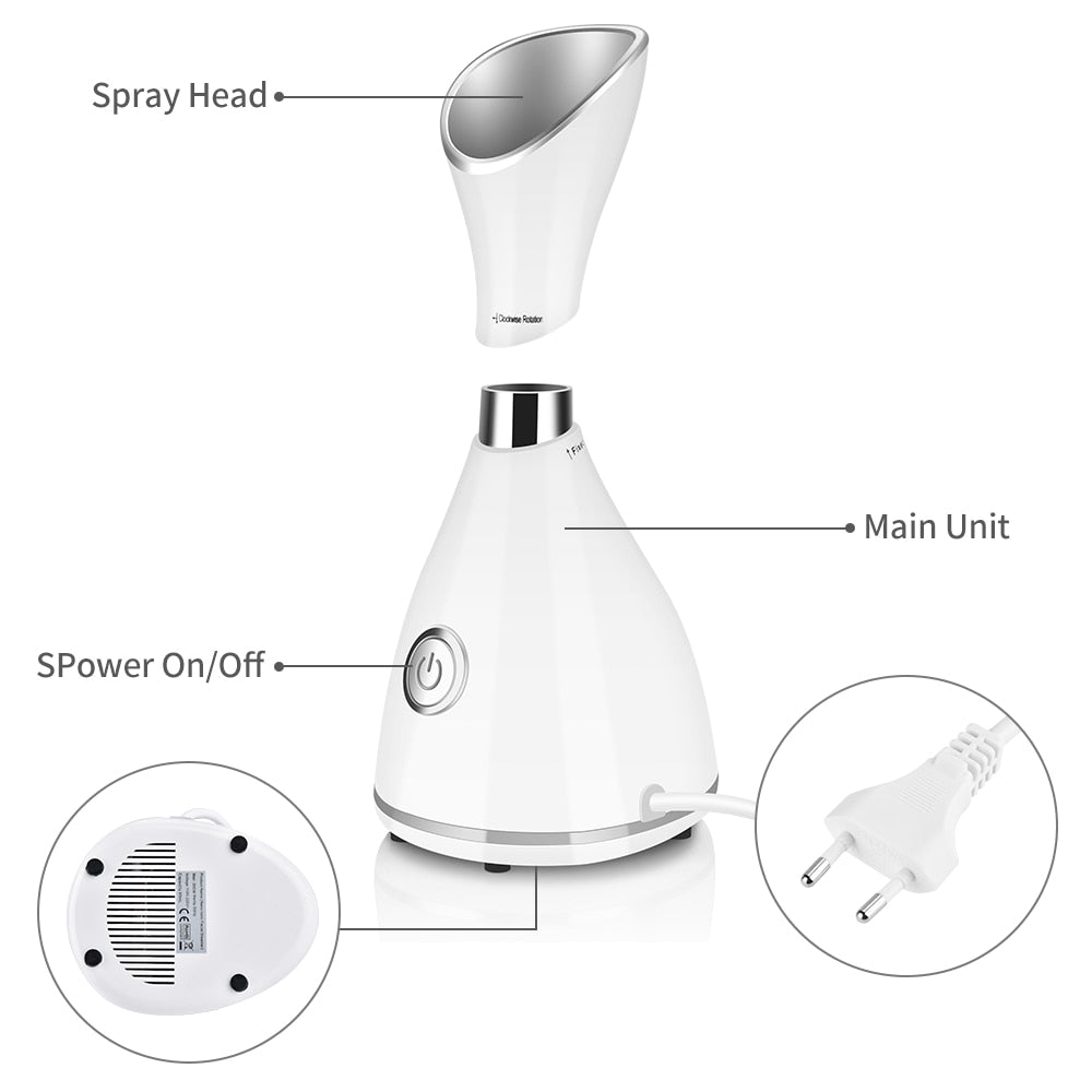 Nano Ionic Facial Steamer Facial Deep Cleaning Hot Steamer Cleaner Face Sprayer Machine Beauty Face Steaming Device Facial Steam - 200190142 Find Epic Store