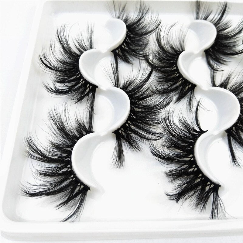 8 pairs of 25mm eyelashes cruelty-free artificial 3D mink eyelashes, soft and natural false eyelashes wholesale manufacturer - 200001197 Find Epic Store