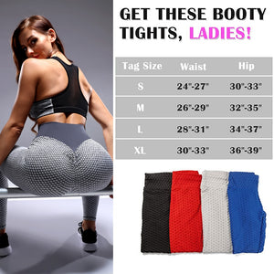 Women's Ruched Butt Lifting Yoga Pants High Waist Tummy Control Push Up Workout Leggings Textured Booty Tights - 200000614 Find Epic Store