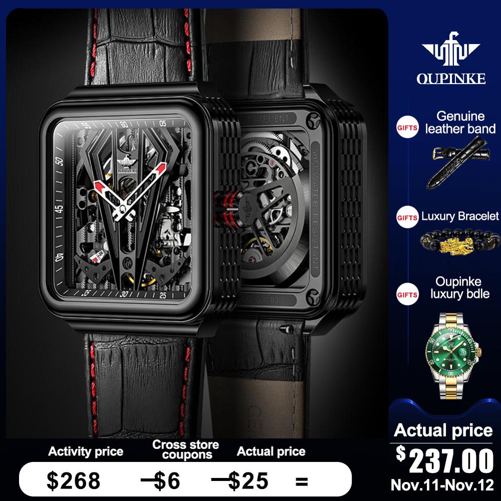 OUPINKE Skeleton Mechanical Watch - 200033142 Find Epic Store