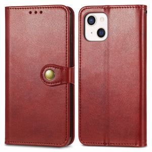 For iPhone 13 Pro Max, iPhone 13 Wallet Case (2021) PU Leather Folio Flip Cover Credit Card Holder Protective Book Folding Case - 380230 for iPhone 13 / Red / United States Find Epic Store