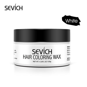 Sevich 9 Colors Hair Wax For DIY Disposable Hair Dye Grey/Brown Hair Color Wax Hair Styling Strong Hold Matte Hair Clay - 200001173 United States / White-120g Find Epic Store