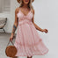 Sleeveless Cascading Ruffle Dress - 200000347 Pink / S / United States Find Epic Store