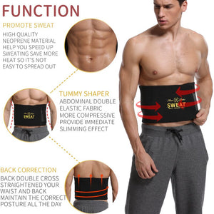 Men Waist Trainer Belly Shapers Slimming Belt Abdominal Promote Sweat Body Shaper Weight Loss Shapewear Trimmer Girdle Shapewear - 200001873 Find Epic Store