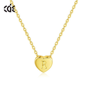 26 Letter Heart Pendant Necklace Jewelry Red Crystals from Swarovski Fashion Trend Necklace for Girl Gift Colar Vermelho - 200000162 R / United States / 40cm Find Epic Store