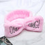 OMG Letter Coral Fleece Wash Face Bow Hairbands For Women Girls Headbands Soft Warm Head-wear Hair Bands Turban Hair Accessories - Headband Find Epic Store