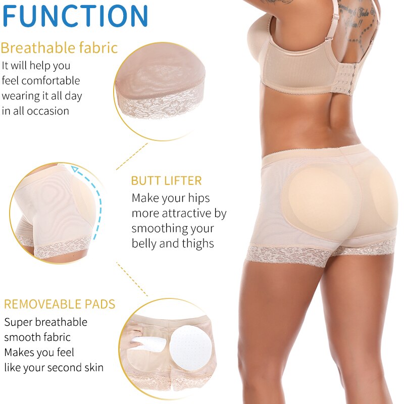 Women booty pads Panty Butt Lifter Control Panties Fake Hip Enhancer Shaper Brief Push Up Underwear Buttocks Padded Shapewear - 31205 Find Epic Store