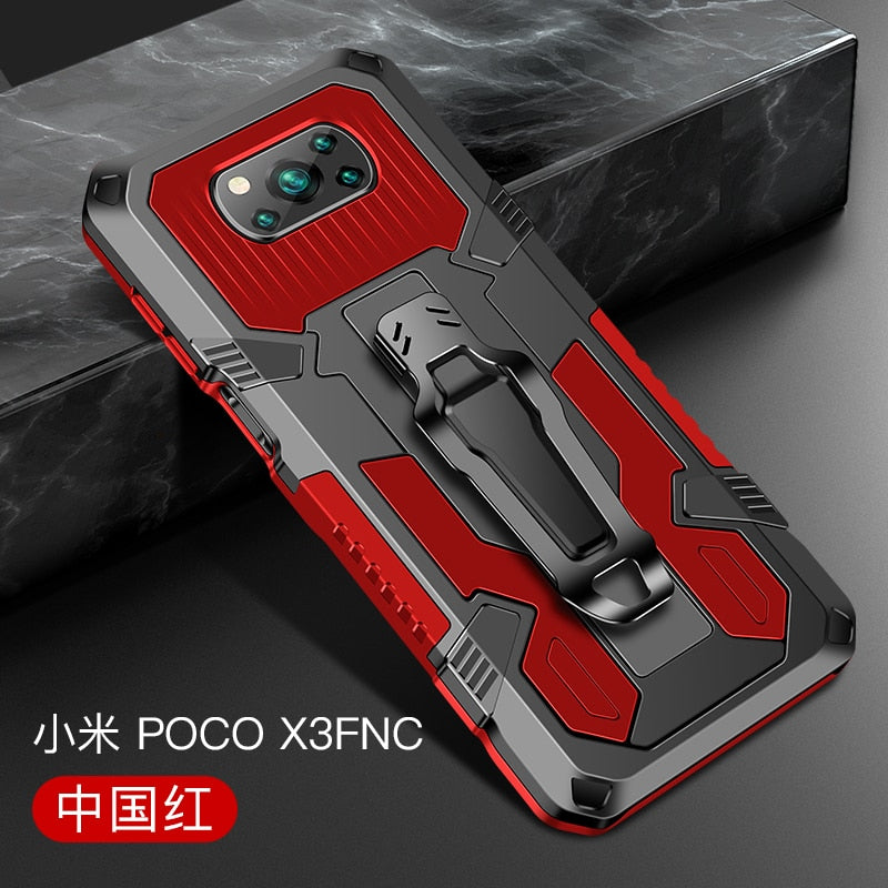 Red Color Case - Shockproof Case For Xiaomi POCO X3 NFC Redmi Note 10 9 9S 7 8 5 10 Pro 9A 9C For Xiaomi POCO X3 Rugged Hybrid Armor Stand Covers - 380230 For POCO X3 / Red / United States Find Epic Store