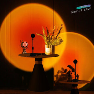 Z30 Sunset Projection Lamp Bedroom Background Rainbow Atmosphere Led Night Light Sunset Light For Home Wall TiktokUSB Table Lamp - 200003824 Find Epic Store