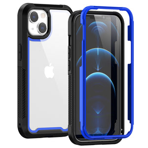 Shockproof Armor Silicone Case For iPhone 13 Pro Max/iPhone 13 Mini/iPhone 13 Pro (2021) Luxury TPU Acrylic Transparent Cover - 0 for iPhone 13 / Blue / United States Find Epic Store