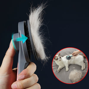Cat Brush Dog Comb Hair Removes Pet Hair Comb For Cat Grooming Hair Cleaner Cleaning Beauty Products Self Cleaning Slicker Brush - 0 Find Epic Store