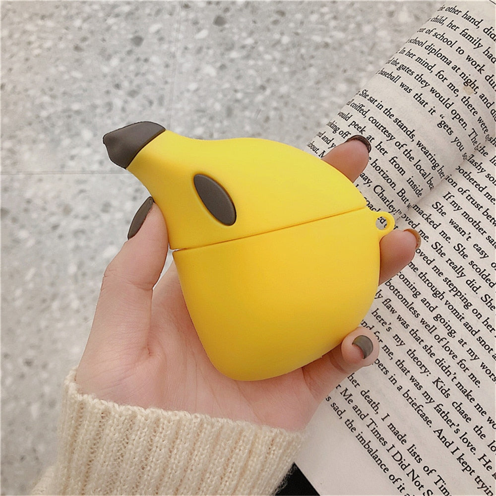 Case For AirPods Pro 2 1 Luxury 3D Cute Banana Airpod Earphone Protector Cover Accessories with Keychain For AirPods pro Case - 200001619 United States / for Airpods Pro Find Epic Store