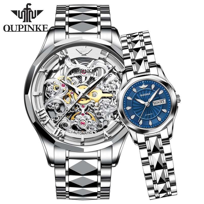 Couple Brand Luxury Automatic Watches - 200362143 siliver-blue / United States Find Epic Store