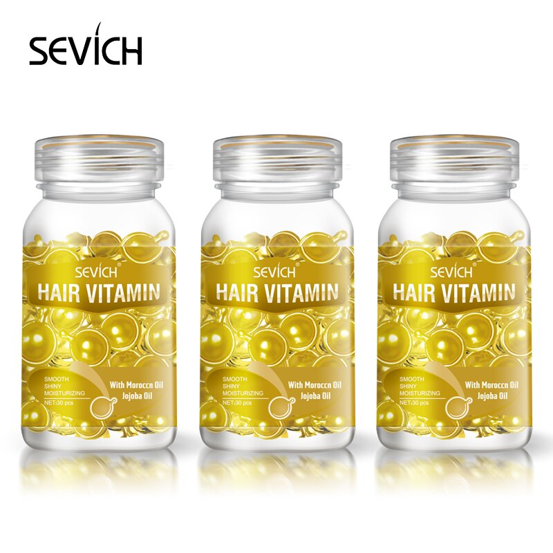 Sevich 3PCS/SET Hair Vitamin Keratin Capsule Set Repair Damaged Hair Serum for Dry Hair Nourishing Anti Hair Loss Moroccan Oil - 200001171 United States / 4 Find Epic Store