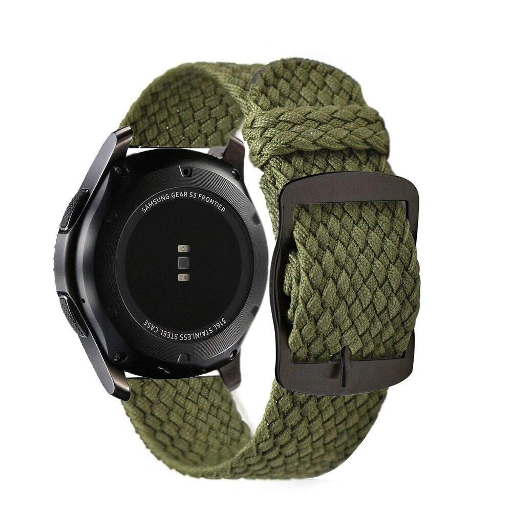 20mm 22mm Nylon Loop Band For Samsung Galaxy Watch 3 41mm 45mm Active2 40mm 44mm Gear S3 Amazfit Breathable Watchband 22mm 20mm - 200000127 United States / Green / 20mm Find Epic Store