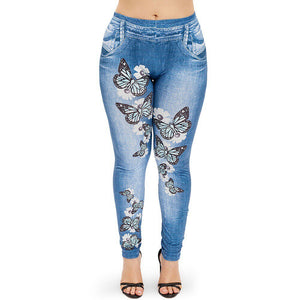 3XL Women Jeggings Imitation Jeans - 200000865 Light Blue / L / United States Find Epic Store